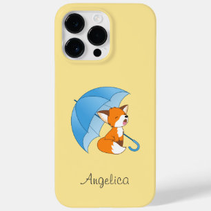 Cute Sleepy Little Fox onder Umbrella Case-Mate iPhone 14 Pro Max Hoesje