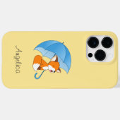 Cute Sleepy Little Fox onder Umbrella Case-Mate iPhone Case (Achterkant (horizontaal))