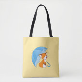 Cute Sleepy Little Fox onder Umbrella Draagtas (Voorkant)