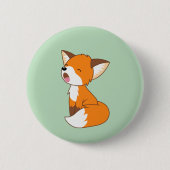 Cute Sleepy Little Fox Ronde Button 5,7 Cm (Voorkant)