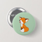 Cute Sleepy Little Fox Ronde Button 5,7 Cm (Voorkant /achterkant)