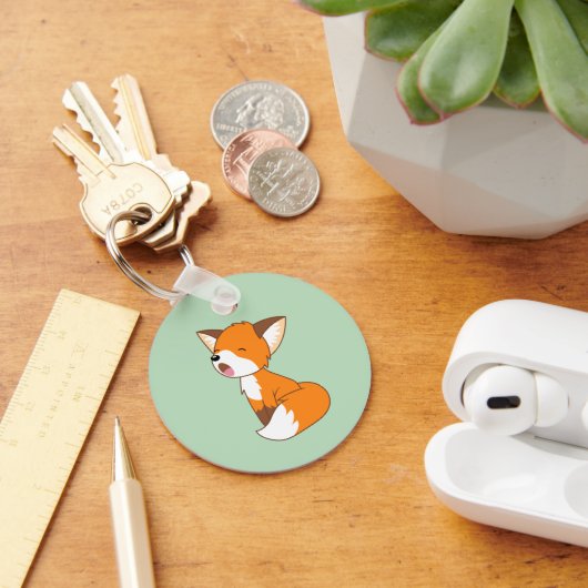 Cute Sleepy Little Fox Sleutelhanger (Bureau)
