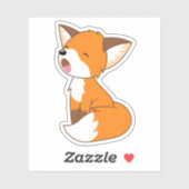 Cute Sleepy Little Fox Sticker (Vel)