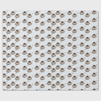 Cute Sleepy Owl Pattern Wrapping Paper Cadeaupapier