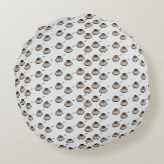 Cute Sleepy Owl Round Pillow Decor Rond Kussen