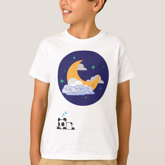 Cute Sleepy Panda Baby T-Shirt (Devant)