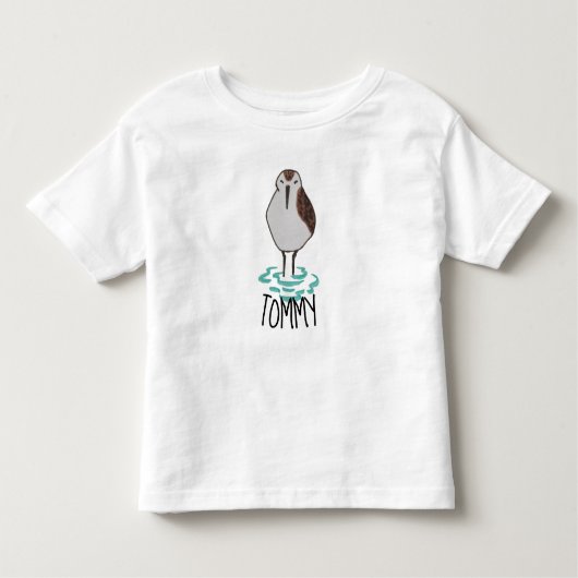 Cute Sleepy Sandpiper Kinder Shirts (Voorkant)