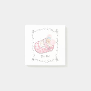 Cute Sleepy Teddy Bear Custom Name Post-it® Notes
