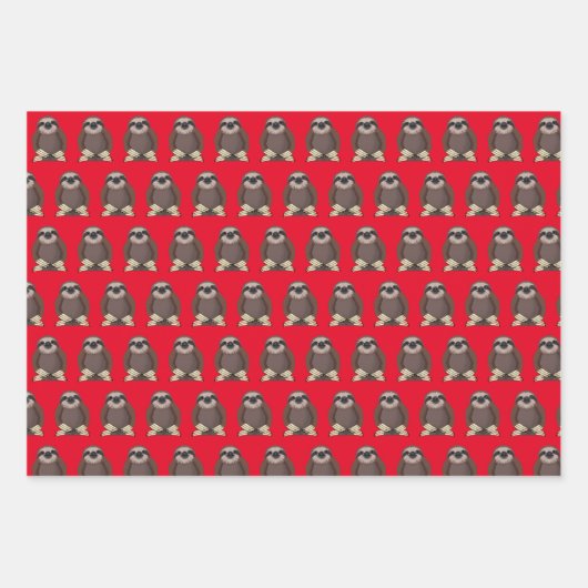 Cute Sleuf Design Cadeft Labels die papierbladen o Inpakpapier Vel (Voorkant 2)