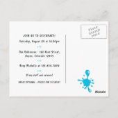 Cute Slime Feest Verjaardagsuitnodiging Briefkaart (Achterkant)