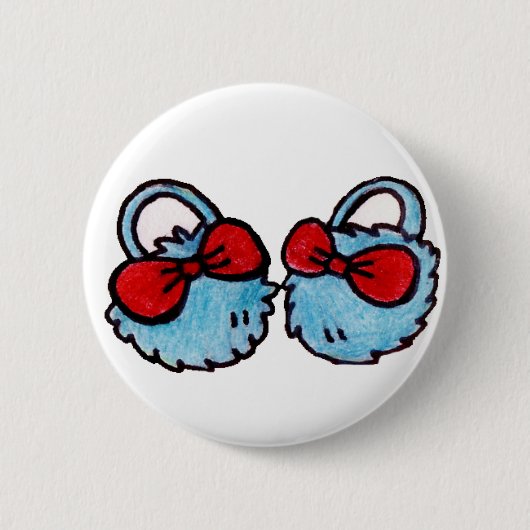 Cute Slippers Button (Voorkant)