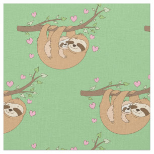 Cute Sloth Baby Nursery Decor Stof