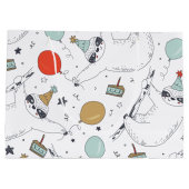 Cute Sloth Birthday Gift Bag Groot Cadeauzakje (Achterkant)