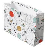 Cute Sloth Birthday Gift Bag Groot Cadeauzakje (Achterkant Gekanteld)