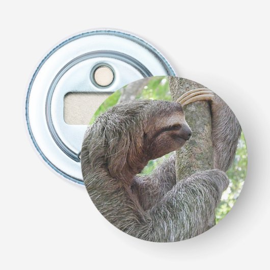 Cute Sloth Button Flesopener (Voorkant)