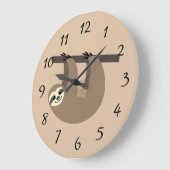 Cute Sloth Cartoon Grote Klok (Hoek)