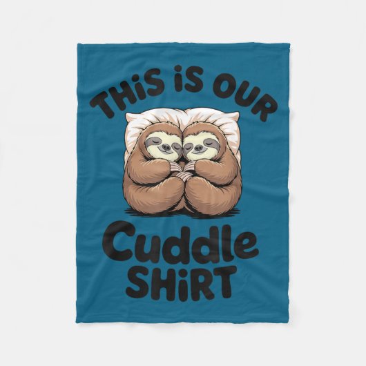 Cute Sloth Couple This Is Our Cuddle  Fleece Deken (Voorkant)