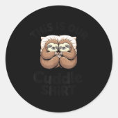 Cute Sloth Couple This Is Our Cuddle  Ronde Sticker (Voorkant)
