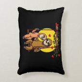Cute Sloth Couple Valentijnsdag Animal Accent Kussen (Voorkant(Verticaal))