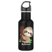 Cute sloth dierenvrienden waterfles  (Voorkant)