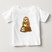 Cute Sloth Eating Banana on Lazy Sloth Funny Carto (Voorkant)