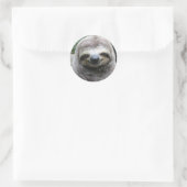 Cute Sloth Face Ronde Sticker (Tas)