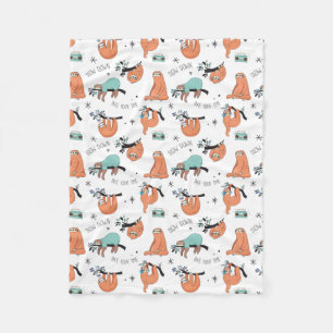 Cute Sloth Fleece Deken