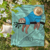 Cute Sloth Fleece Deken