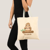 Cute sloth girl dierenvrienden tote bag (Voorkant (product))