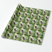 Cute Sloth Hanging From a Branch In Sunbeams Cadeaupapier (Uitgerold)