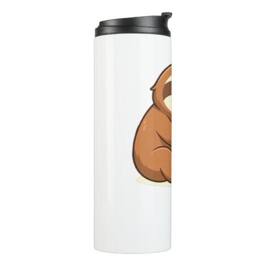 Cute Sloth Hugging Big Coffee Cup Premium T-Shirt Thermosbeker (Gedraaid links)