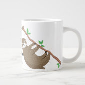 Cute sloth Ik hang met je. Extra Grote Beker (Rechts)