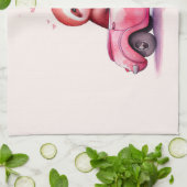 Cute Sloth in a Pink Convertible Theedoek (Gevouwen)