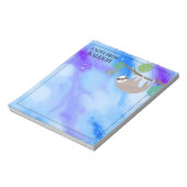 Cute Sloth in Tree Branch Blue Sky, op maat gemaak Notitieblok (Gedraaid)