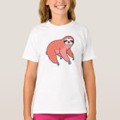 Cute Sloth Kids T-Shirt – Adorable Lazy Animal Tee (Voorkant)