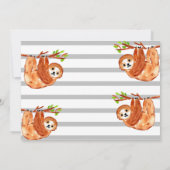 Cute Sloth kind verjaardag bedankkaart (Achterkant)
