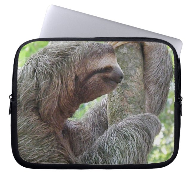 Cute Sloth Laptop Sleeve (Voorkant)