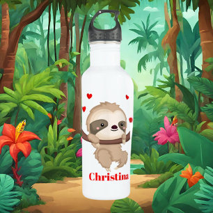 Cute sloth-liefdesmeisjes waterfles 