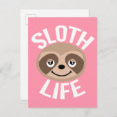 Cute Sloth Life Briefkaart (Voorkant / Achterkant)