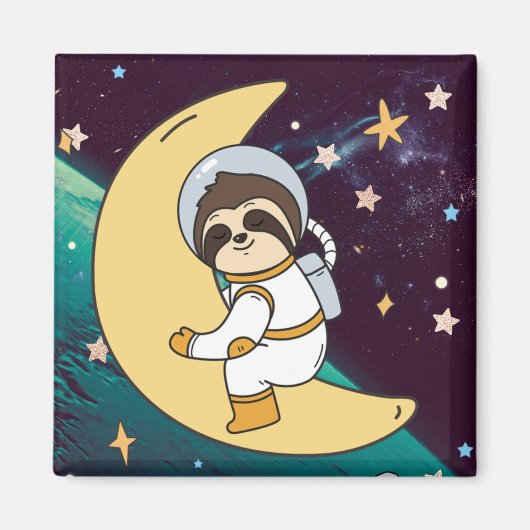 Cute Sloth Magnet Magneet (Voorkant)