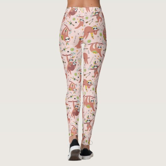 Cute Sloth Motif Leggings (Dos)