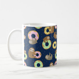 Cute sloth-patroon koffiemok