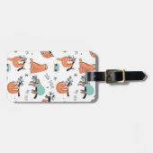Cute Sloth Pattern Bagagelabel (Voorkant horizontaal)