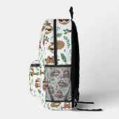 Cute Sloth Pattern Bedrukte Rugzak (Rechts)