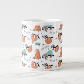 Cute Sloth Pattern Extra Grote Mok (Voorkant)