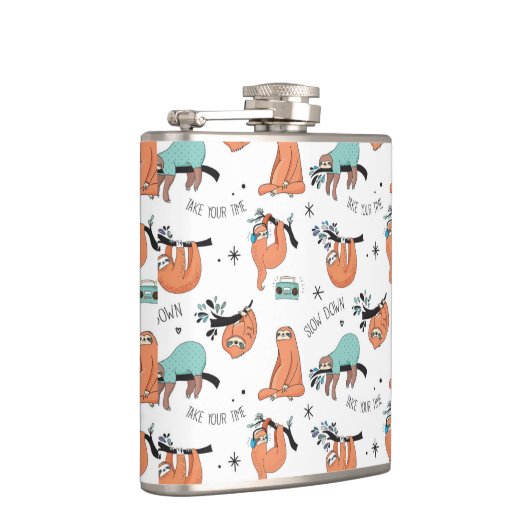 Cute Sloth Pattern Heupfles (Rechts)