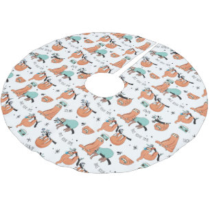 Cute Sloth Pattern Kerstboom Rok
