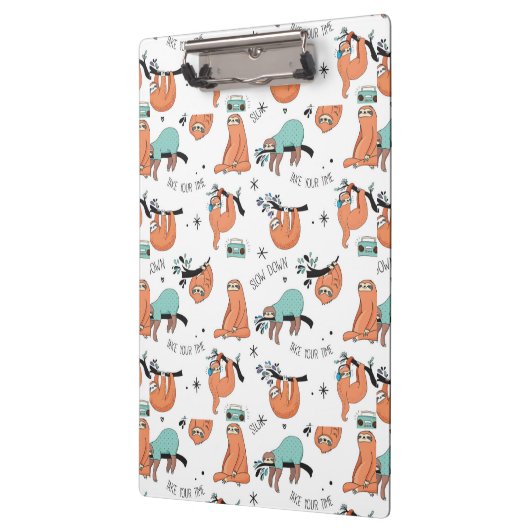 Cute Sloth Pattern Klembord (Links)