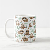 Cute Sloth Pattern Koffiemok (Links)