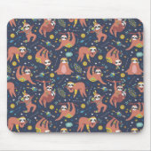 Cute Sloth Pattern Muismat (Voorkant)